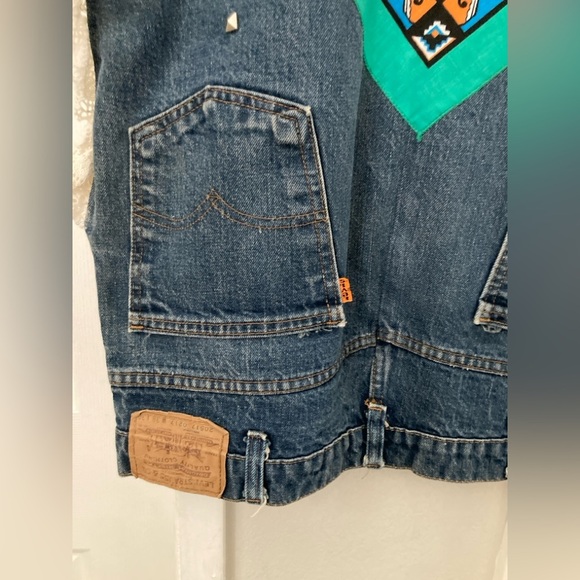 Repurposed Levis Jeans One Of A Kind Denim Vest - Picture 3 of 8